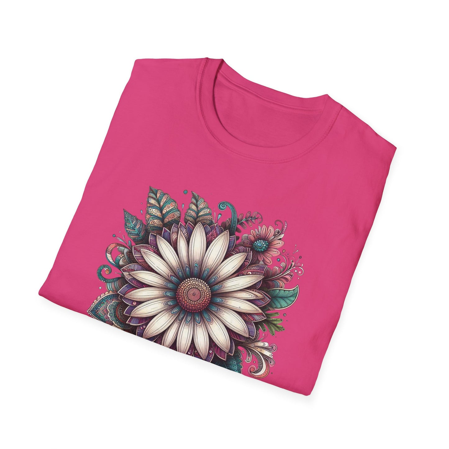 Floral Design Unisex T-Shirt | Boho Chic Tee, Everyday Casual Wear, Gift for Her, Nature Lover's Apparel, Summer Style