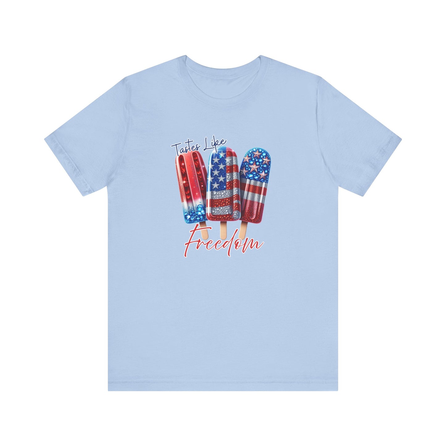 Patriotic Ice Cream Tee - 'Tastes Like Freedom' Unisex Jersey Short Sleeve T-Shirt, July 4th, Summer Vibes, Casual Wear, Gift Ideas