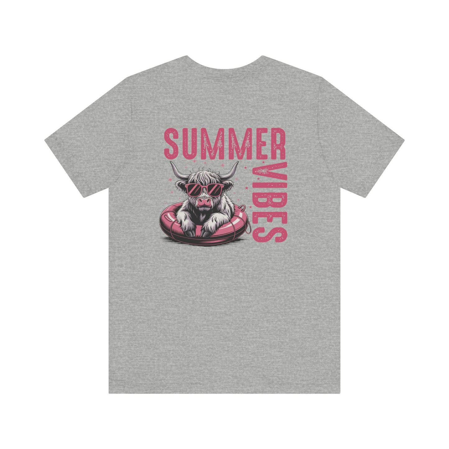 Summer Vibes Bull Tee, Unisex Graphic T-Shirt, Casual Summer Wear, Beach Day Outfit, Fun Gift for Friends