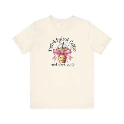 Iced Coffee Unisex Tee - Funny Coffee Lover Shirt, Gift for Baristas, Perfect for Cafes, Summer Outfit, Great for Birthdays