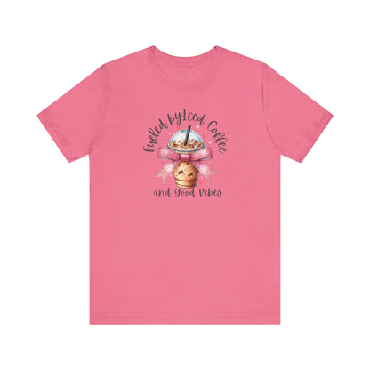 Iced Coffee Unisex Tee - Funny Coffee Lover Shirt, Gift for Baristas, Perfect for Cafes, Summer Outfit, Great for Birthdays