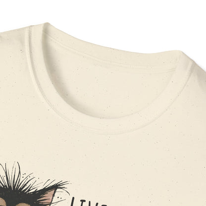 Tired Graphic T-Shirt  Frazzled Black Cat Coffee Tee  Funny Exhausted Cat Lover Shirt Unisex Humor Pet Tee