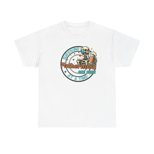 Surviving Fatherhood One Beer at a Time  Skeleton Dad T Shirt