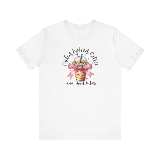 Iced Coffee Unisex Tee - Funny Coffee Lover Shirt, Gift for Baristas, Perfect for Cafes, Summer Outfit, Great for Birthdays