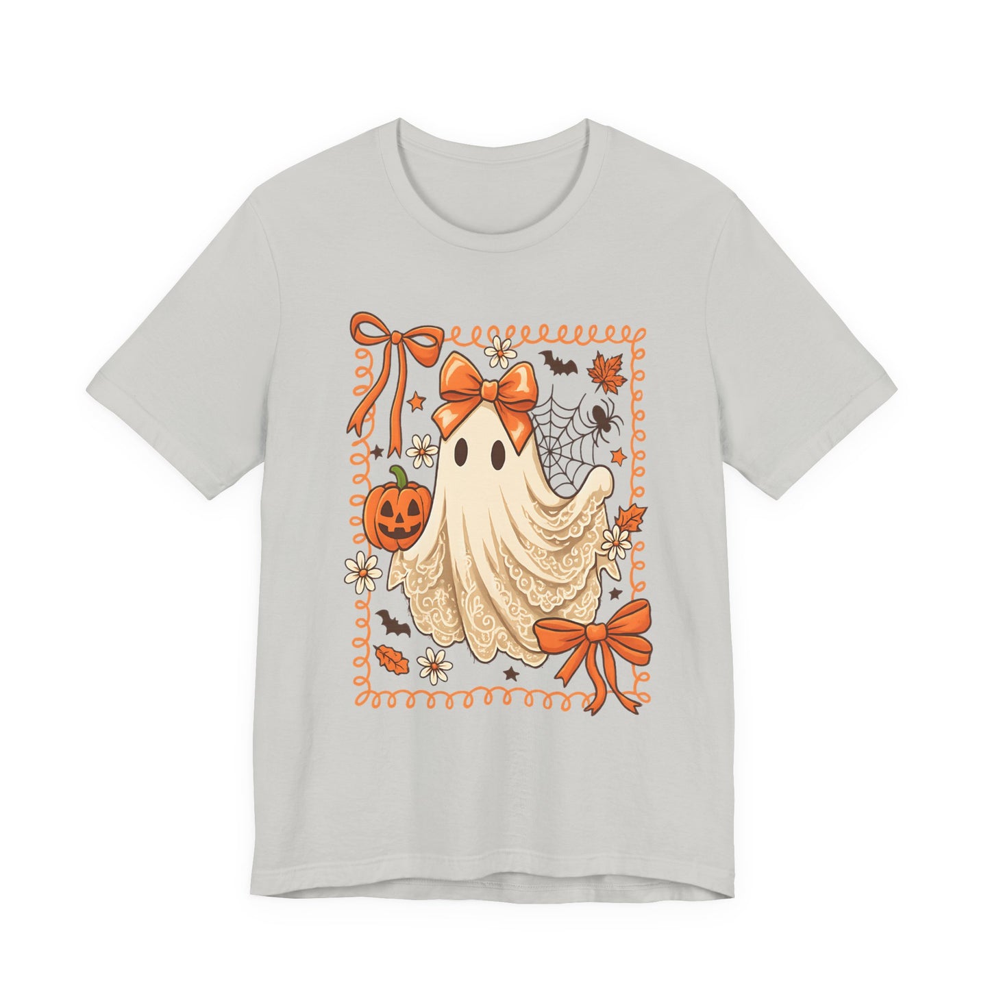 Cute Whimsical Ghost T-Shirt  Kawaii Pastel Ghost Graphic Tee for Women, Spooky Cute Shirt, Ghost Lover Gift, Everyday Aesthetic Top