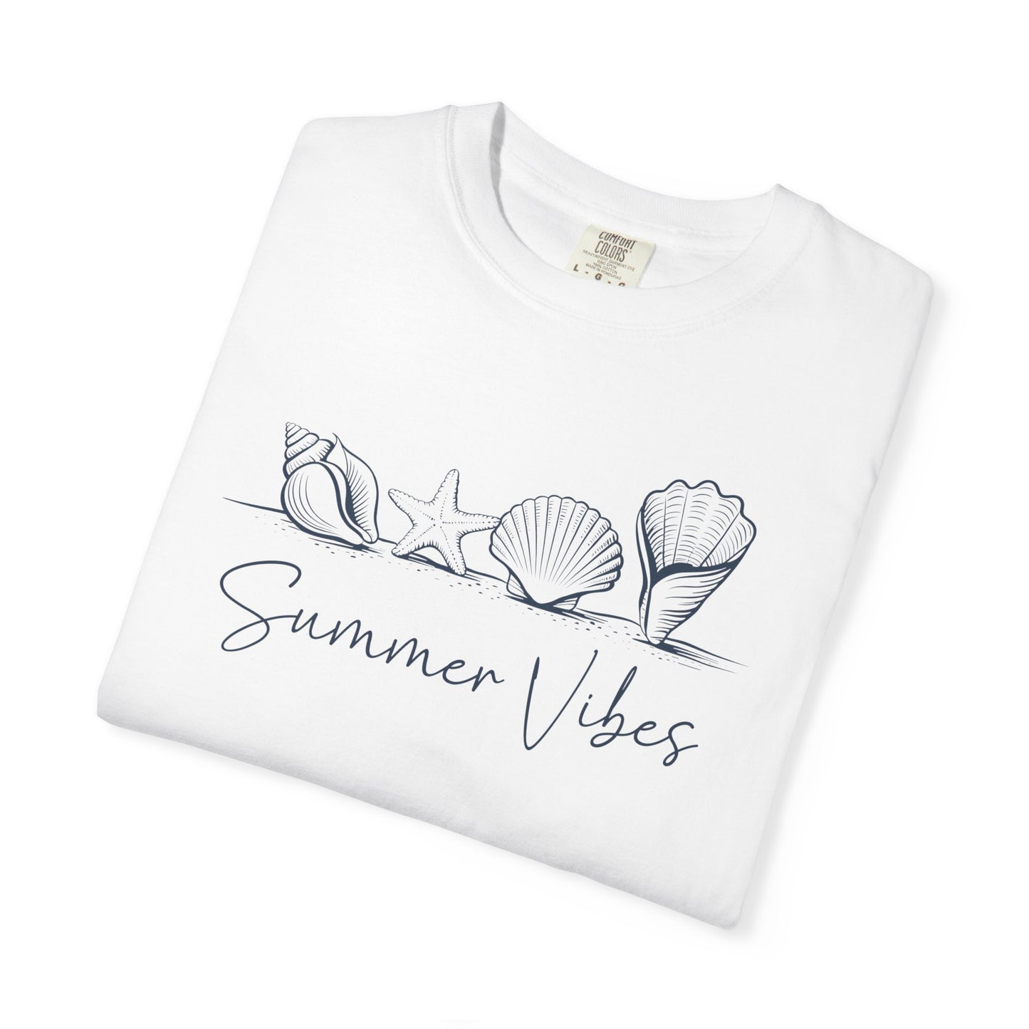 Seashells Summer Vibes T-shirt, Beach Theme Tee, Ocean Lover Gift, Unisex Graphic Shirt, Coastal Apparel