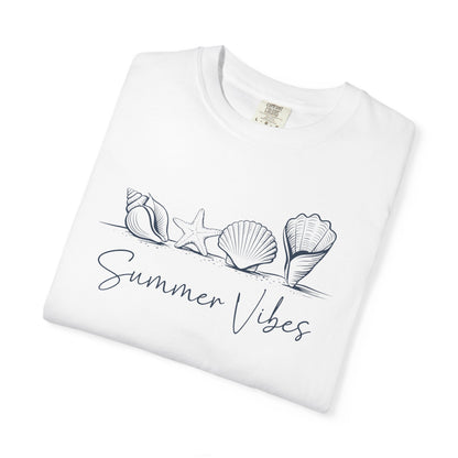 Seashells Summer Vibes T-shirt, Beach Theme Tee, Ocean Lover Gift, Unisex Graphic Shirt, Coastal Apparel