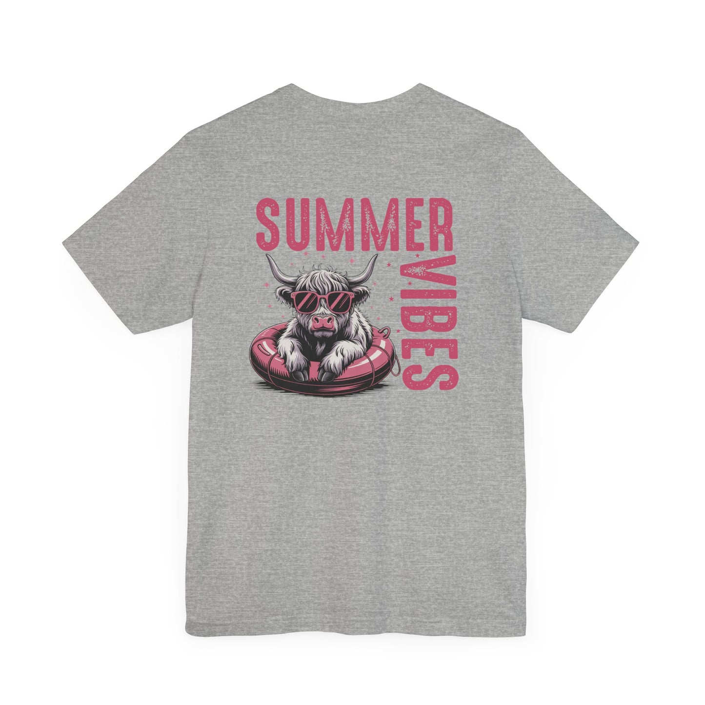 Summer Vibes Bull Tee, Unisex Graphic T-Shirt, Casual Summer Wear, Beach Day Outfit, Fun Gift for Friends