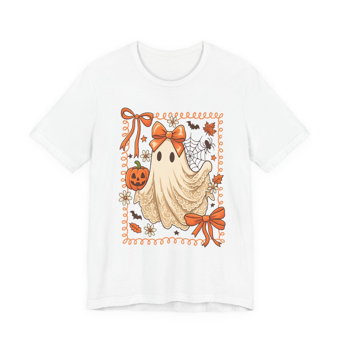 Cute Whimsical Ghost T-Shirt  Kawaii Pastel Ghost Graphic Tee for Women, Spooky Cute Shirt, Ghost Lover Gift, Everyday Aesthetic Top