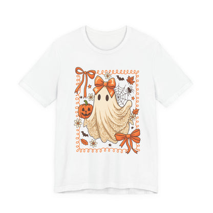 Cute Whimsical Ghost T-Shirt  Kawaii Pastel Ghost Graphic Tee for Women, Spooky Cute Shirt, Ghost Lover Gift, Everyday Aesthetic Top