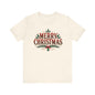 Merry Christmas Graphic Tee, Custom Holiday T Shirt, Bella and Canvas Tee