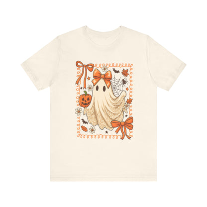 Cute Whimsical Ghost T-Shirt  Kawaii Pastel Ghost Graphic Tee for Women, Spooky Cute Shirt, Ghost Lover Gift, Everyday Aesthetic Top