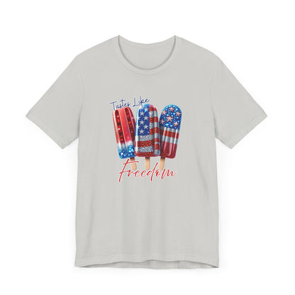 Patriotic Ice Cream Tee - 'Tastes Like Freedom' Unisex Jersey Short Sleeve T-Shirt, July 4th, Summer Vibes, Casual Wear, Gift Ideas