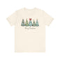 Merry Christmas Tree Graphic Tee | Holiday T-Shirt | Bella + Canvas Unisex Christmas Shirt