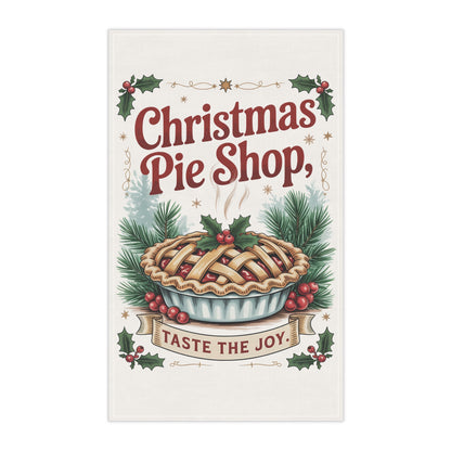 Christmas Pie Shop Tea Towel | Taste the Joy, Holiday Kitchen Decor