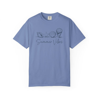 Seashells Summer Vibes T-shirt, Beach Theme Tee, Ocean Lover Gift, Unisex Graphic Shirt, Coastal Apparel