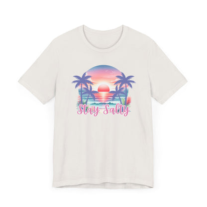Salty T-Shirt  Tropical Sunset Shirt Beach Graphic Tee Coastal Summer Shirt for Women Salty Vibes Vacation Shirt Women's Summer T-Shirts