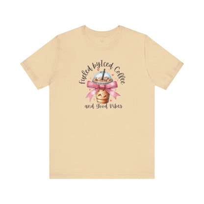 Iced Coffee Unisex Tee - Funny Coffee Lover Shirt, Gift for Baristas, Perfect for Cafes, Summer Outfit, Great for Birthdays