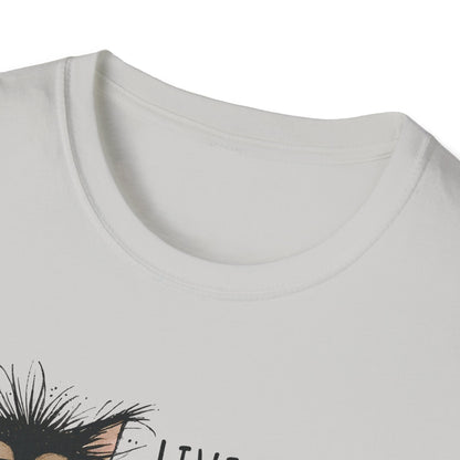 Tired Graphic T-Shirt  Frazzled Black Cat Coffee Tee  Funny Exhausted Cat Lover Shirt Unisex Humor Pet Tee