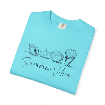 Seashells Summer Vibes T-shirt, Beach Theme Tee, Ocean Lover Gift, Unisex Graphic Shirt, Coastal Apparel