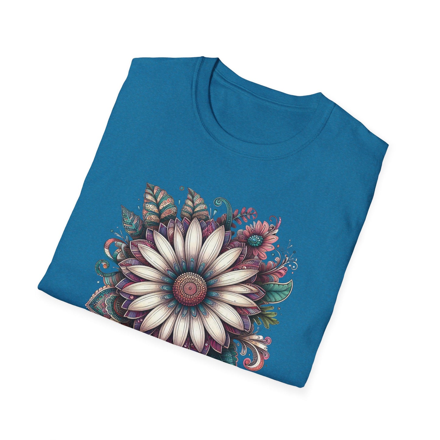 Floral Design Unisex T-Shirt | Boho Chic Tee, Everyday Casual Wear, Gift for Her, Nature Lover's Apparel, Summer Style