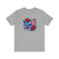 Patriotic Butterfly Tee - Unisex Jersey T-Shirt, Red White Blue Shirt, American Pride Apparel, Summer BBQ Shirt, Fourth of July Top