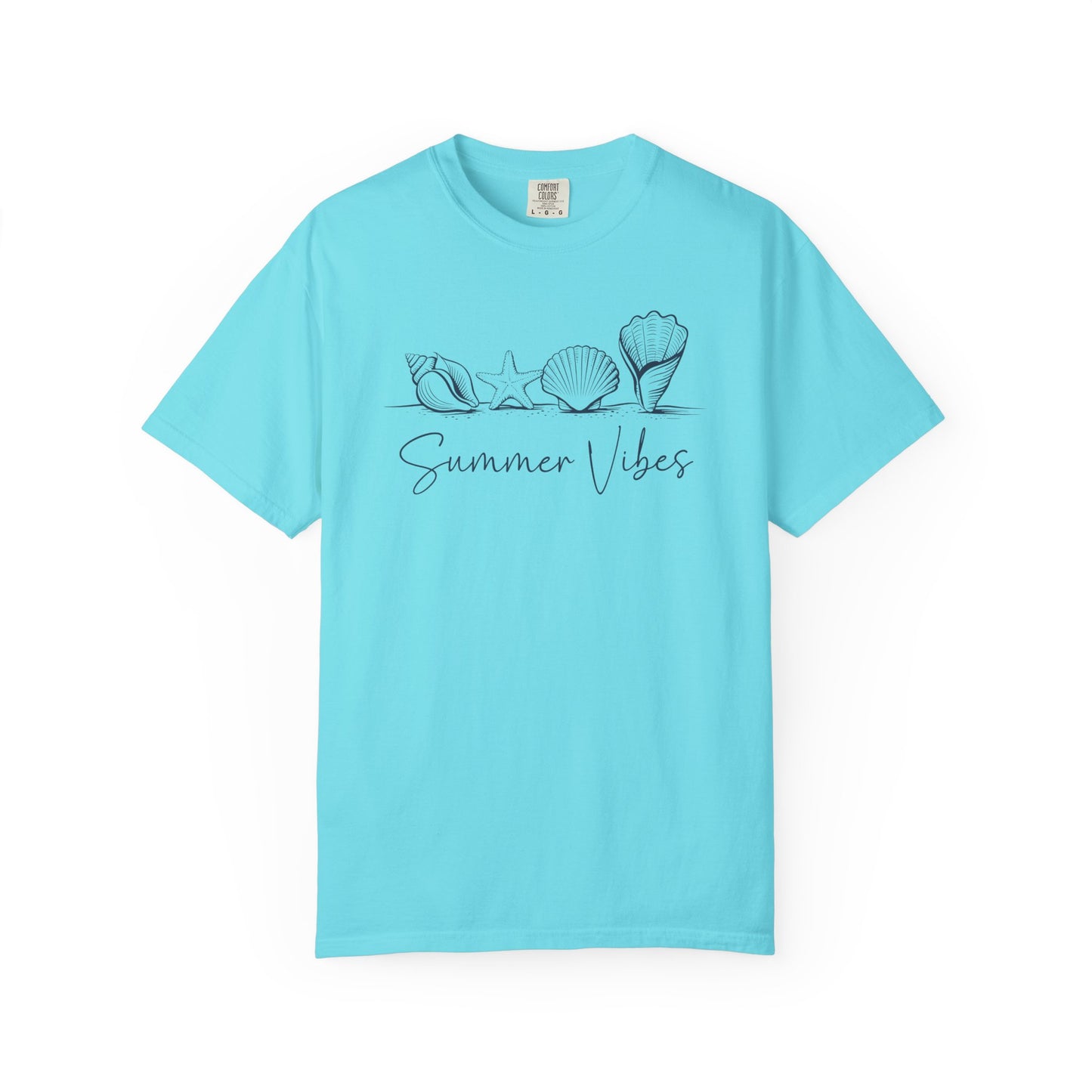 Seashells Summer Vibes T-shirt, Beach Theme Tee, Ocean Lover Gift, Unisex Graphic Shirt, Coastal Apparel
