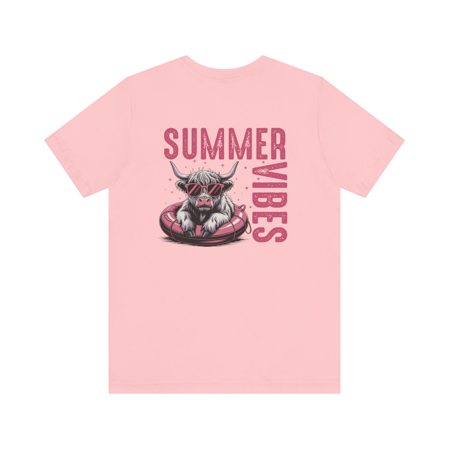 Summer Vibes Bull Tee, Unisex Graphic T-Shirt, Casual Summer Wear, Beach Day Outfit, Fun Gift for Friends