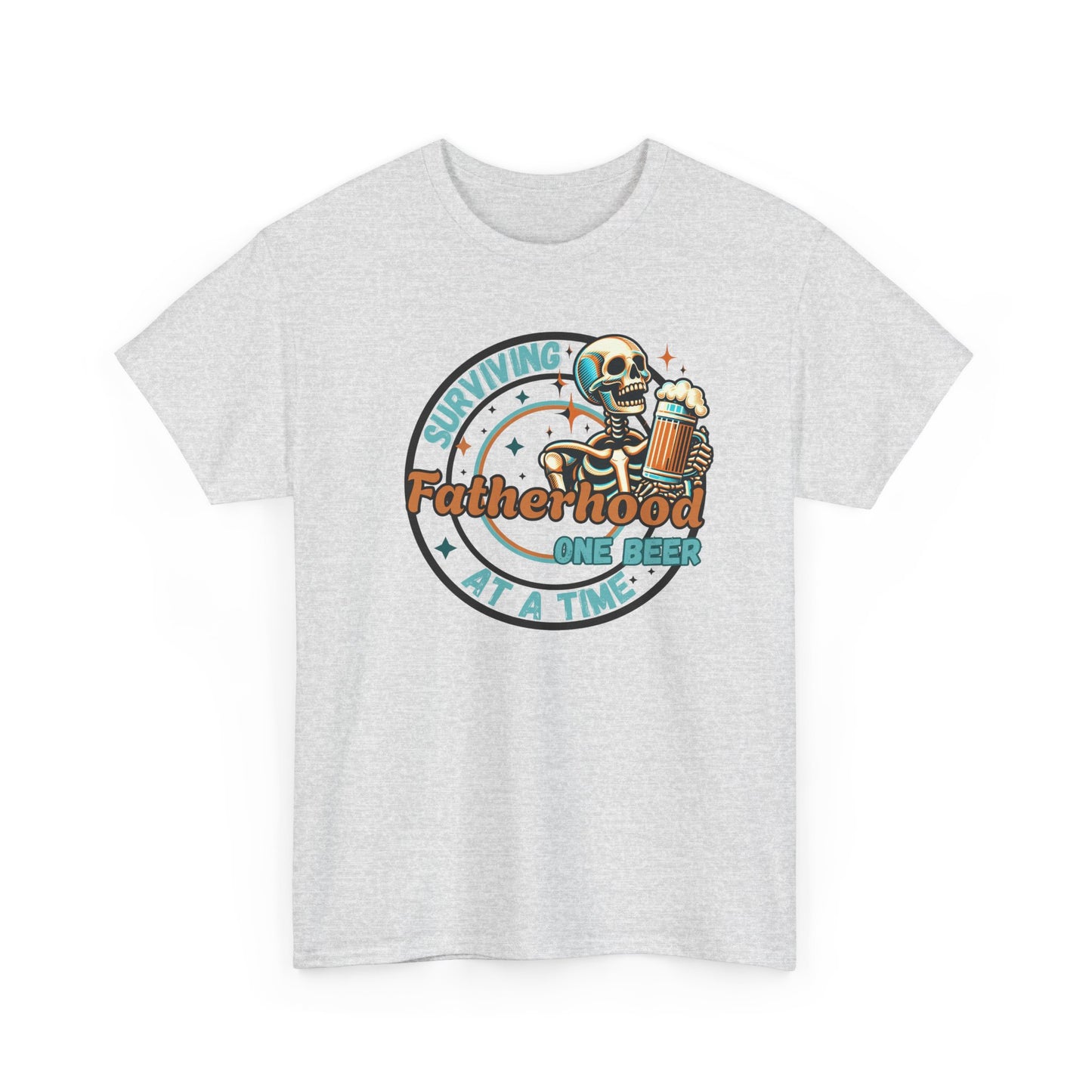 Surviving Fatherhood One Beer at a Time  Skeleton Dad T Shirt
