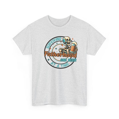 Surviving Fatherhood One Beer at a Time  Skeleton Dad T Shirt