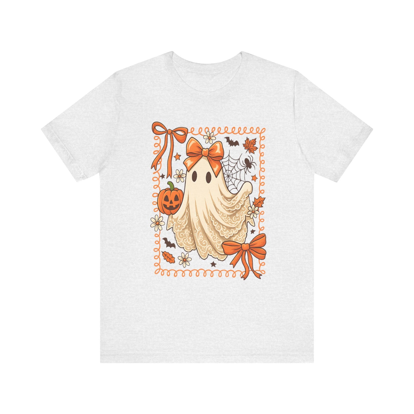 Cute Whimsical Ghost T-Shirt  Kawaii Pastel Ghost Graphic Tee for Women, Spooky Cute Shirt, Ghost Lover Gift, Everyday Aesthetic Top