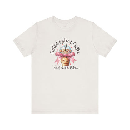 Iced Coffee Unisex Tee - Funny Coffee Lover Shirt, Gift for Baristas, Perfect for Cafes, Summer Outfit, Great for Birthdays