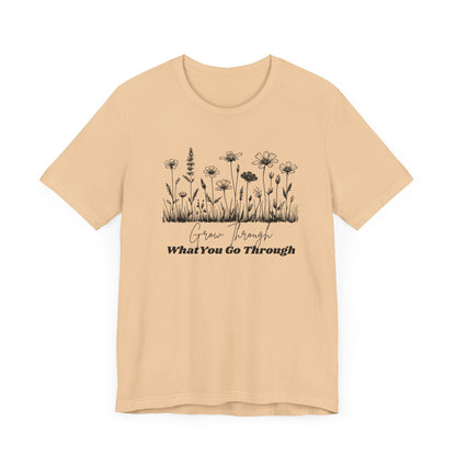 Inspirational Wildflower Tee, Motivational T-Shirt, Comfort Tee, Nature Lover Gift, Self-Care Apparel, Botanical Graphic Tee
