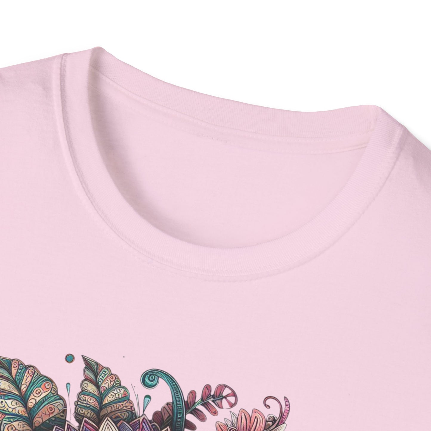 Floral Design Unisex T-Shirt | Boho Chic Tee, Everyday Casual Wear, Gift for Her, Nature Lover's Apparel, Summer Style