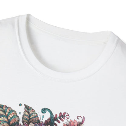 Floral Design Unisex T-Shirt | Boho Chic Tee, Everyday Casual Wear, Gift for Her, Nature Lover's Apparel, Summer Style