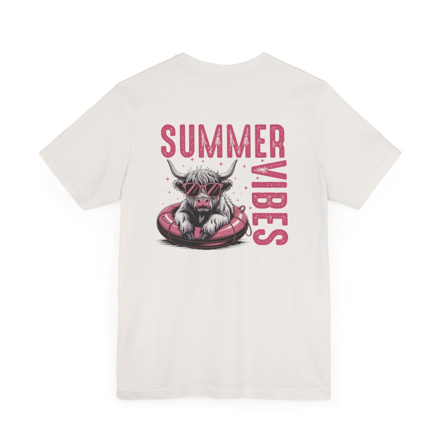 Summer Vibes Bull Tee, Unisex Graphic T-Shirt, Casual Summer Wear, Beach Day Outfit, Fun Gift for Friends