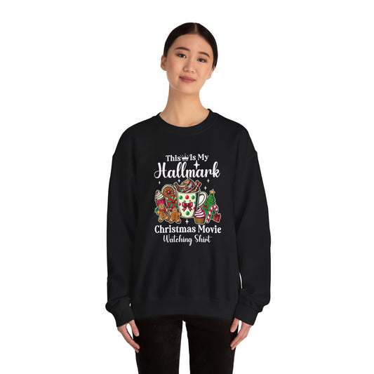 This Is My Hallmark Christmas Movie Watching Shirt Sweatshirt | Holiday Hot Cocoa Gingerbread