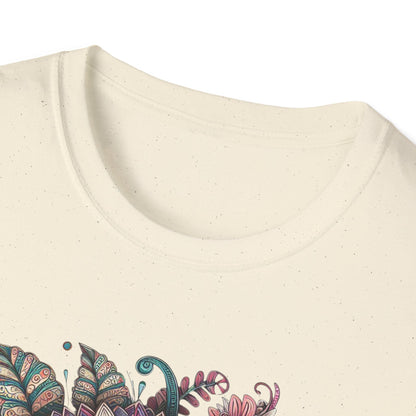 Floral Design Unisex T-Shirt | Boho Chic Tee, Everyday Casual Wear, Gift for Her, Nature Lover's Apparel, Summer Style
