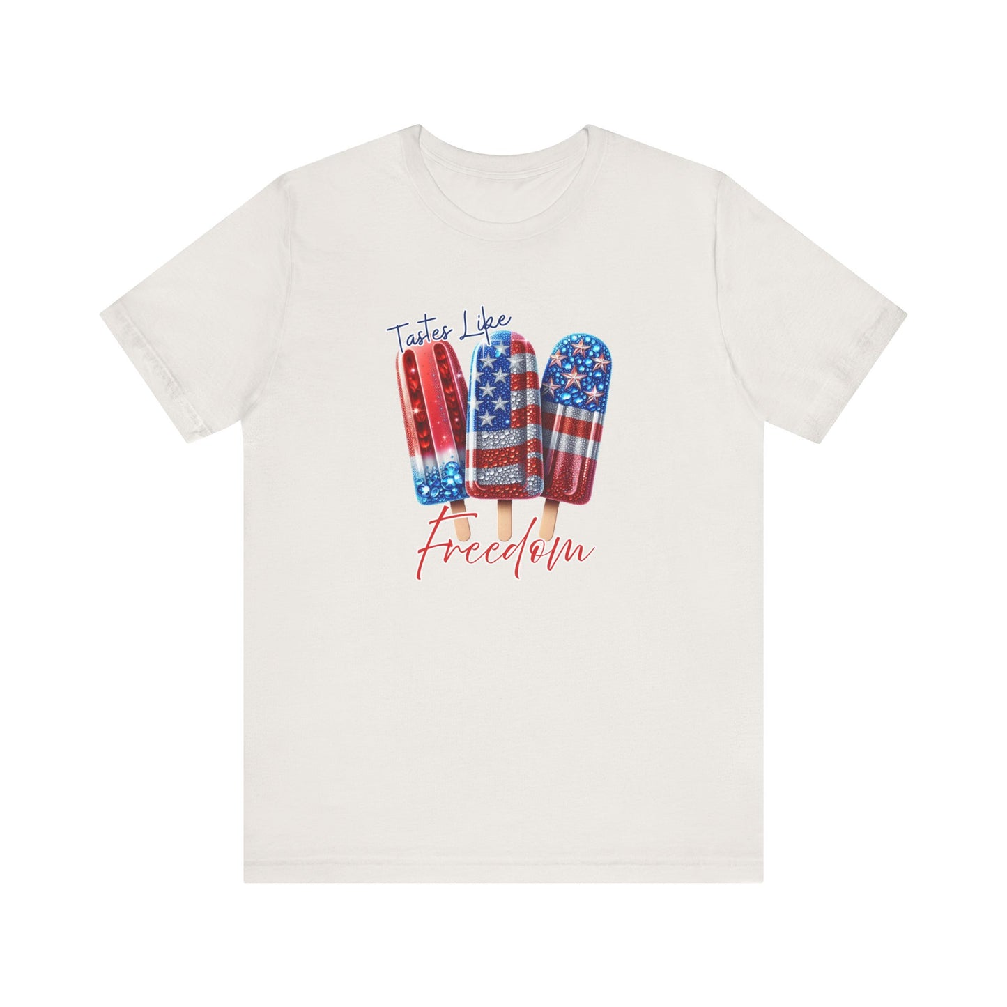 Patriotic Ice Cream Tee - 'Tastes Like Freedom' Unisex Jersey Short Sleeve T-Shirt, July 4th, Summer Vibes, Casual Wear, Gift Ideas
