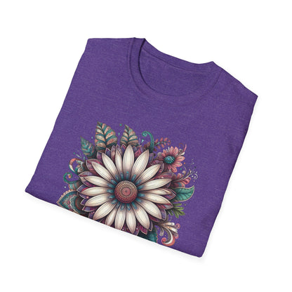 Floral Design Unisex T-Shirt | Boho Chic Tee, Everyday Casual Wear, Gift for Her, Nature Lover's Apparel, Summer Style