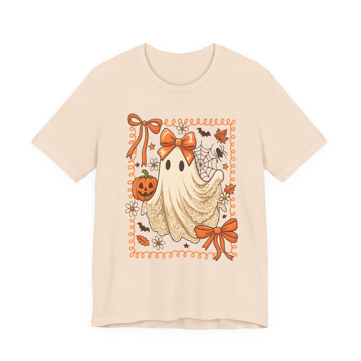 Cute Whimsical Ghost T-Shirt  Kawaii Pastel Ghost Graphic Tee for Women, Spooky Cute Shirt, Ghost Lover Gift, Everyday Aesthetic Top