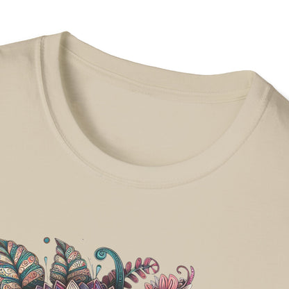 Floral Design Unisex T-Shirt | Boho Chic Tee, Everyday Casual Wear, Gift for Her, Nature Lover's Apparel, Summer Style