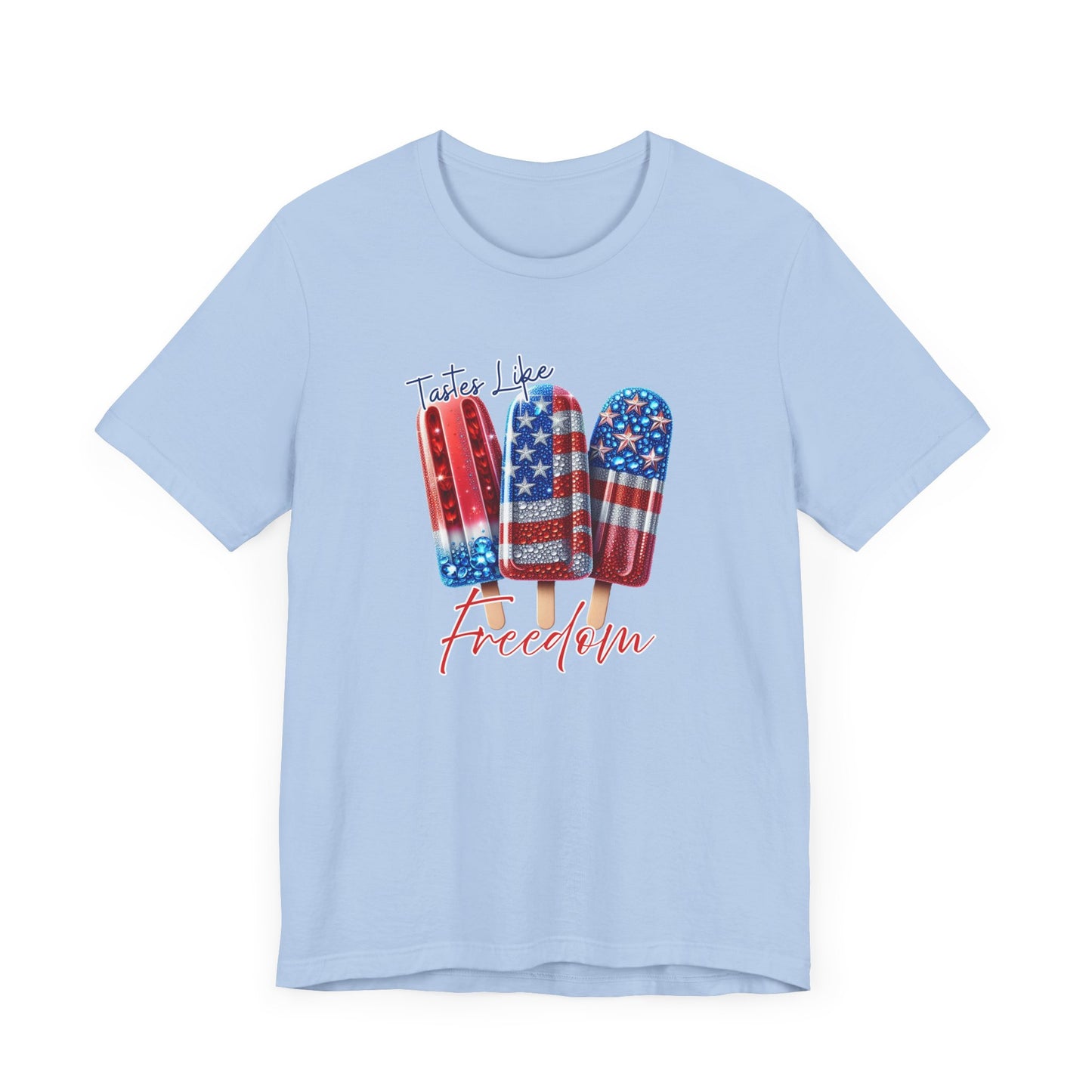 Patriotic Ice Cream Tee - 'Tastes Like Freedom' Unisex Jersey Short Sleeve T-Shirt, July 4th, Summer Vibes, Casual Wear, Gift Ideas