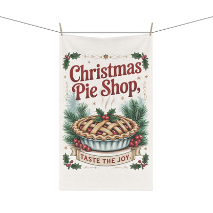 Christmas Pie Shop Tea Towel | Taste the Joy, Holiday Kitchen Decor