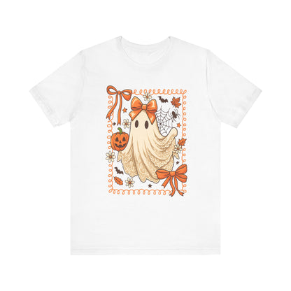 Cute Whimsical Ghost T-Shirt  Kawaii Pastel Ghost Graphic Tee for Women, Spooky Cute Shirt, Ghost Lover Gift, Everyday Aesthetic Top