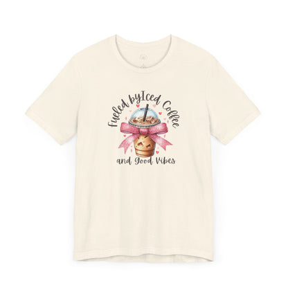 Iced Coffee Unisex Tee - Funny Coffee Lover Shirt, Gift for Baristas, Perfect for Cafes, Summer Outfit, Great for Birthdays