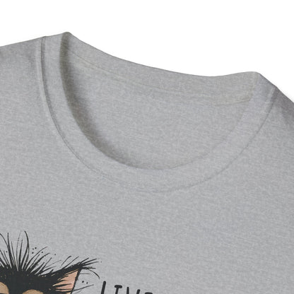 Tired Graphic T-Shirt  Frazzled Black Cat Coffee Tee  Funny Exhausted Cat Lover Shirt Unisex Humor Pet Tee