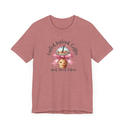 Iced Coffee Unisex Tee - Funny Coffee Lover Shirt, Gift for Baristas, Perfect for Cafes, Summer Outfit, Great for Birthdays