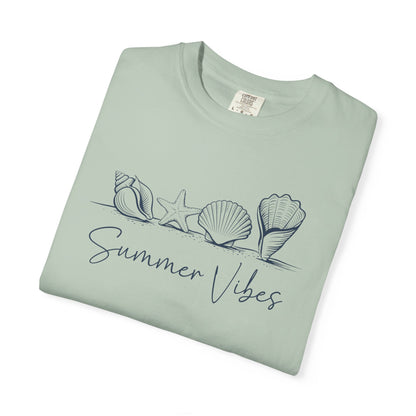 Seashells Summer Vibes T-shirt, Beach Theme Tee, Ocean Lover Gift, Unisex Graphic Shirt, Coastal Apparel