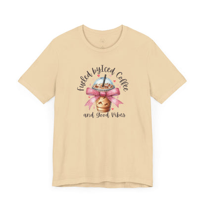 Iced Coffee Unisex Tee - Funny Coffee Lover Shirt, Gift for Baristas, Perfect for Cafes, Summer Outfit, Great for Birthdays